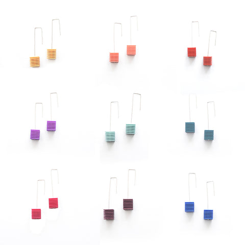 Optical Cube Earrings by Varily Jewelry