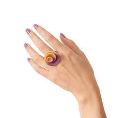 Round Ring Plum and Citrus by Varily Jewelry