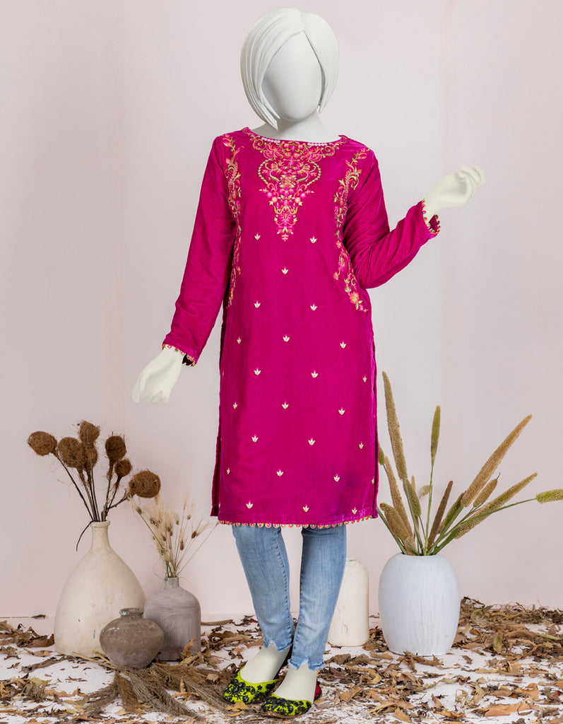 RED VELVET KURTI  JJLK-W-JPWK-22-866