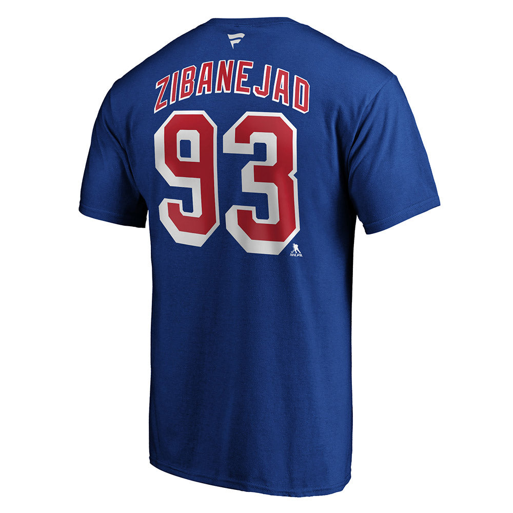 Mika Zibanejad Rangers Name & Number T-Shirt | Shop Madison Square Garden