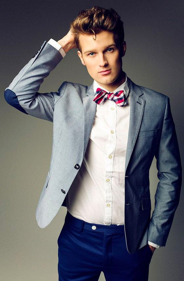 Mens casual tuxedo action with bowtie