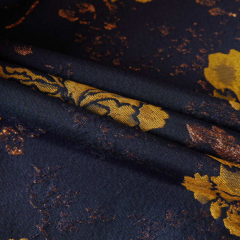 Men's Jacquard Embroidered Flower Print Tuxedo Jacket