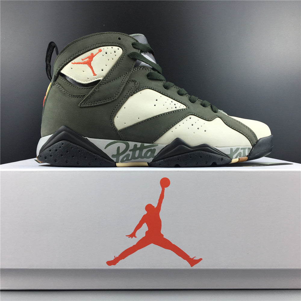 AM Patt x Air Jordan 7 OG SP Joint Army Green Beige White