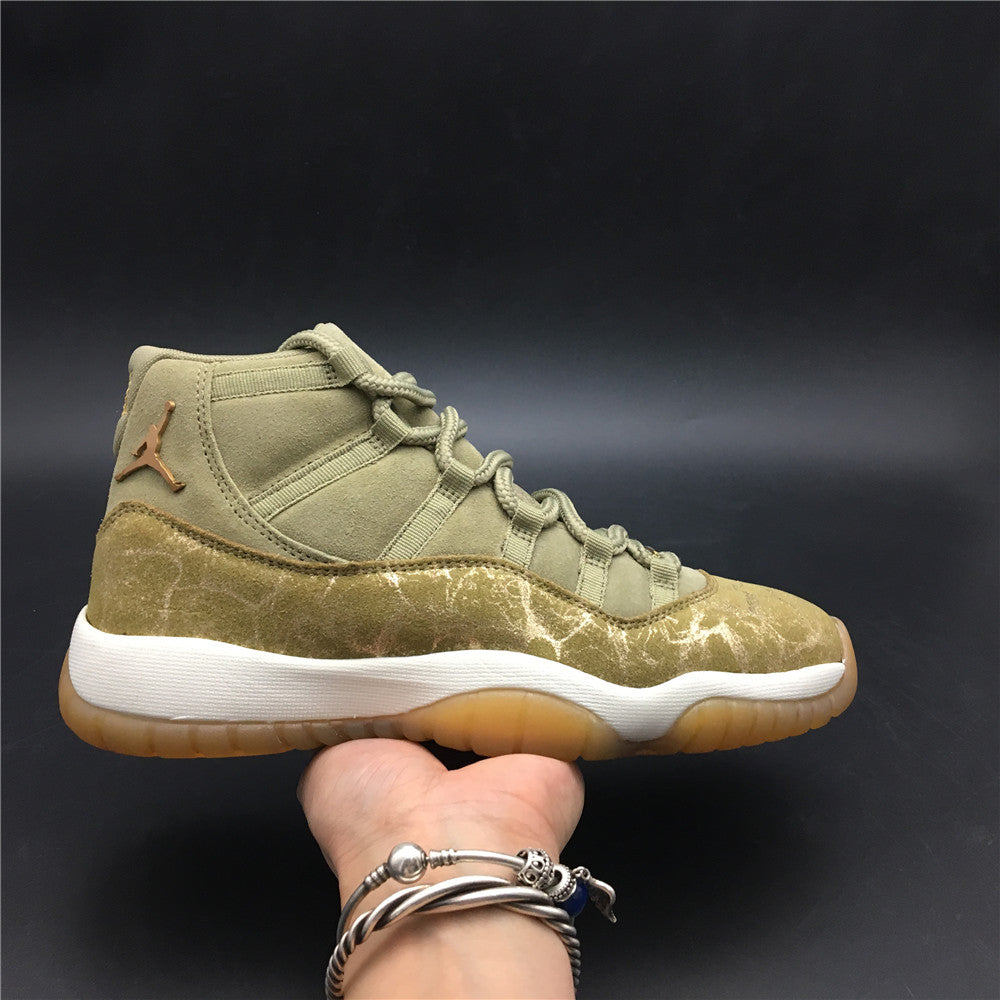 AM Air Jordan 11 "Neutral Olive" Laser Gold