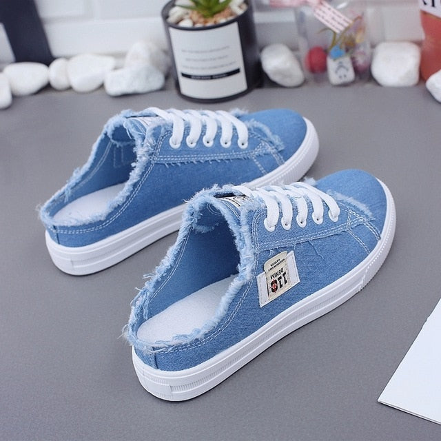 New 2019 Spring Summer Women Canvas Shoes flat sneakers women casual shoes low upper lace up white s