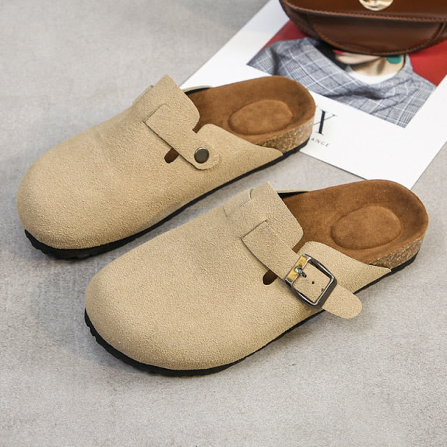 Summer Couple Slippers Woman Man Adult Cork Sandals Women Casual Beach Gladiator Flat Shoes Buckle S