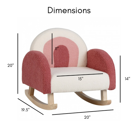 Pink Kid Rocking Chair Dimensions