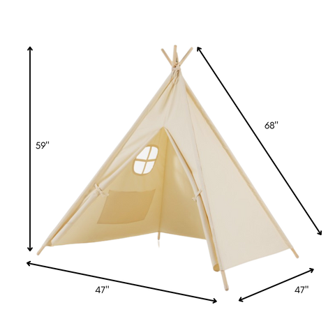 Teepee Foldable Play Tent For Kids Dimensions