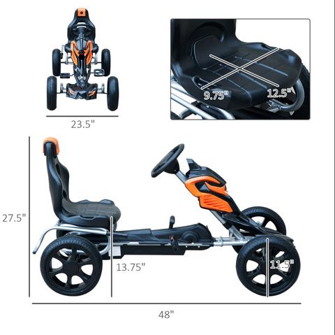 Pedal Powered Go Kart Dimensions