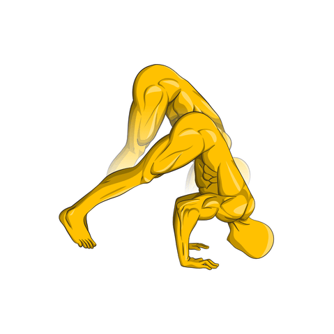 Illustration showing pike push ups to help target shoulders using calisthenics exercises only