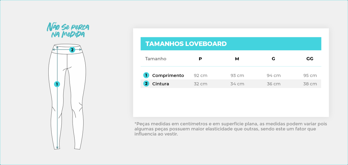 Tabela de medidas