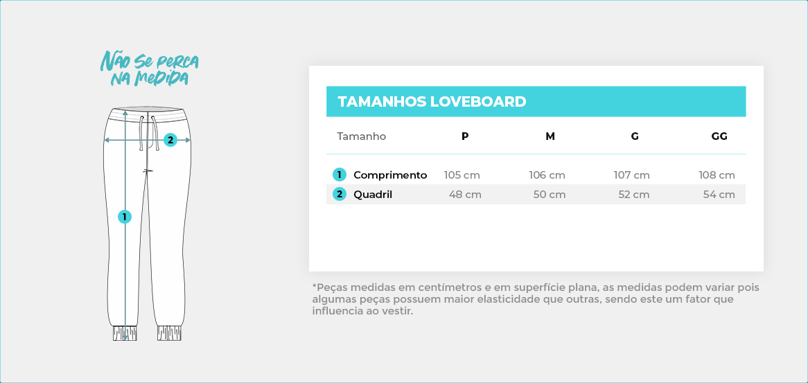 Tabela de medidas