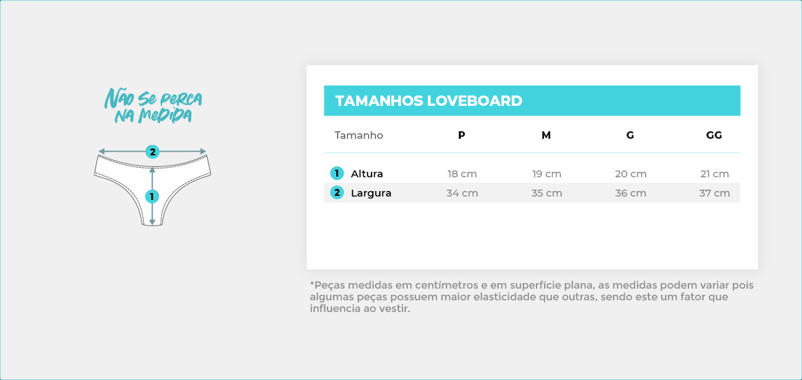 Tabela de medidas