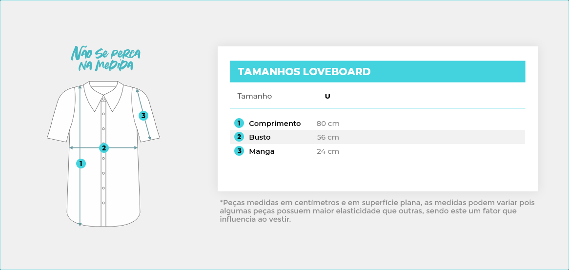 Tabela de medidas