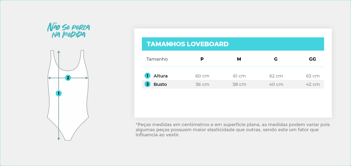 Tabela de medidas