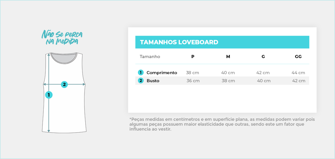 Tabela de medidas