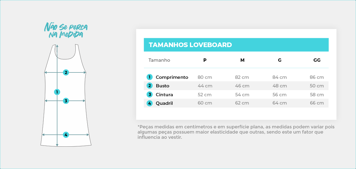 Tabela de medidas