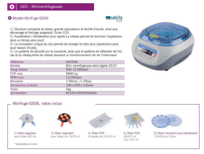 CENTRIFUGEUSE CENTRO-4 BL - Matériel de Laboratoire