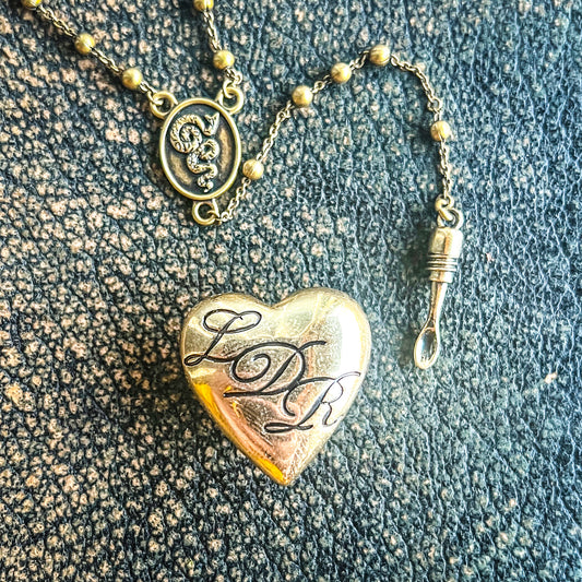 Del Rey Ldr Inspired Heart Stash Necklace