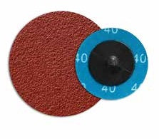 2" 40 Grit Type 3/Type R Aluminum Oxide Quick Change Sanding Discs (Pack of 25)