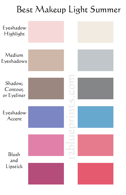 Makeup Colours: Light Summer 12 Blueprints