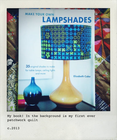 Book Make Your Own Lampshades by Elizabeth Cake on a patchwork quilt