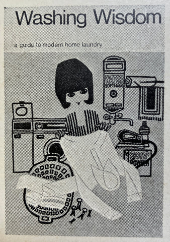 black and white vintage book about laundry from the 60s
