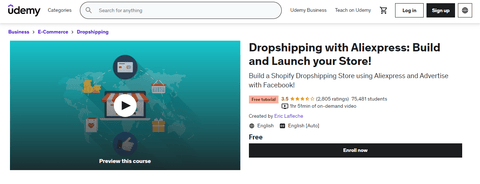 Dropshipping-with-Aliexpress-free-dropshipping-course