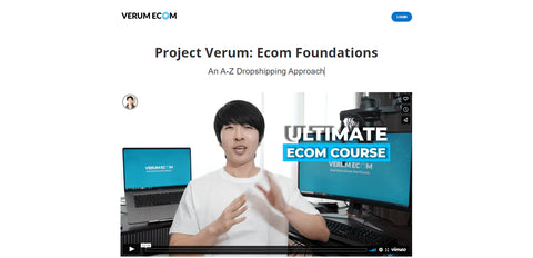 Project Verum Ecom Foundations dropshipping course