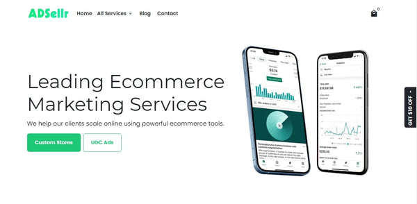 adsellr pre built shopify store service custom ecommerce dropshipping website service