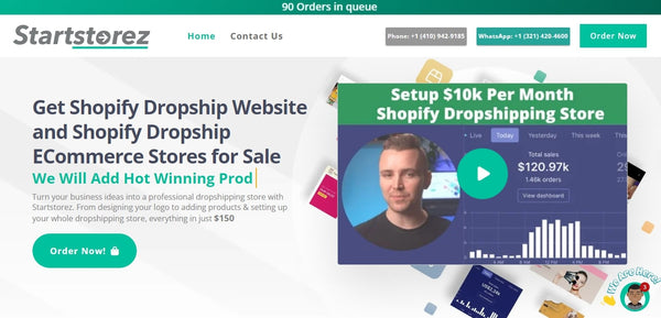 startstorez pre built ecommerce dropshipping business service custom built online store adsellr