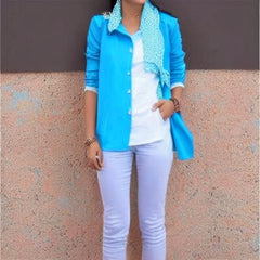 blue color tone blouse