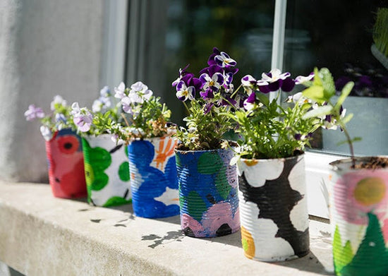 tin can flower pots