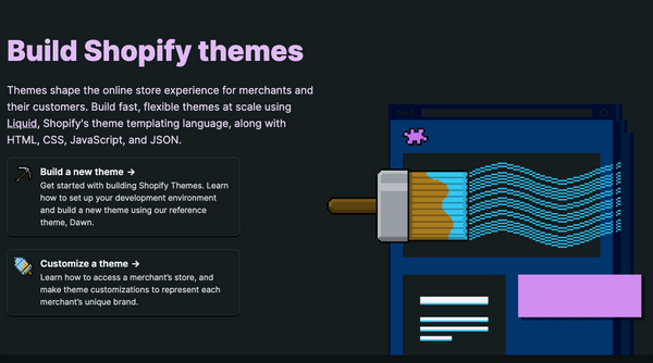 Screenshot of Shopify Theme Docs