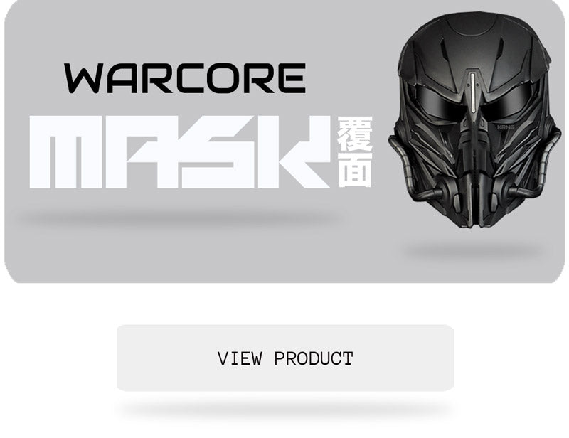 Warcore helmet is inspired by military fashion clothing and techwear outfits