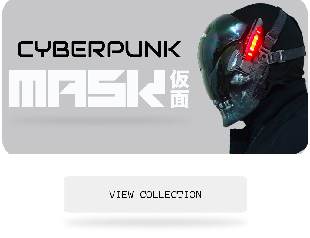 cyberpunk mask for techwear, warcore and dystopian fashion aesthetic
