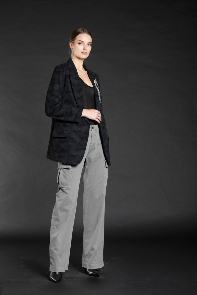 Grey Woman Cool Straight Fit Cargo Gabardine Trousers 3048907