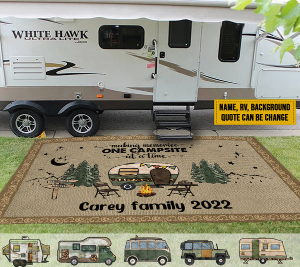 Happy Campers Camping Patio Rug, Patio Mat K228 888480