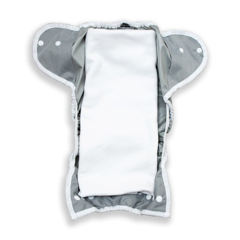 image of flat diaper inside diaper cover