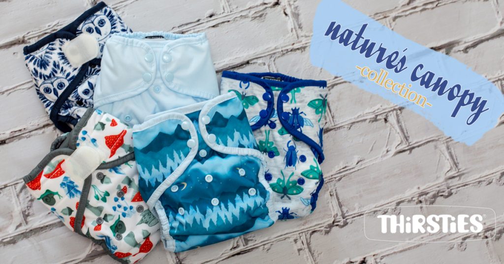 image of cloth diapers with woodland prints