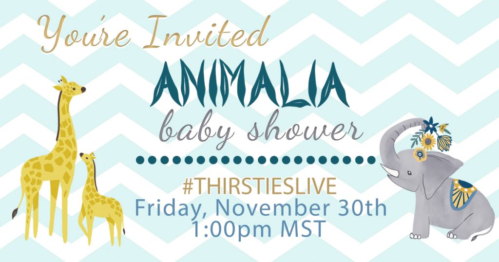 Thirsties Animalia Baby Shower