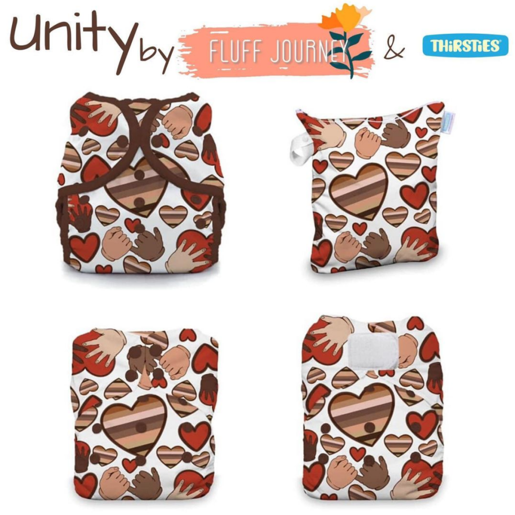 unity thirsties #blacklivesmatter cloth diaper print