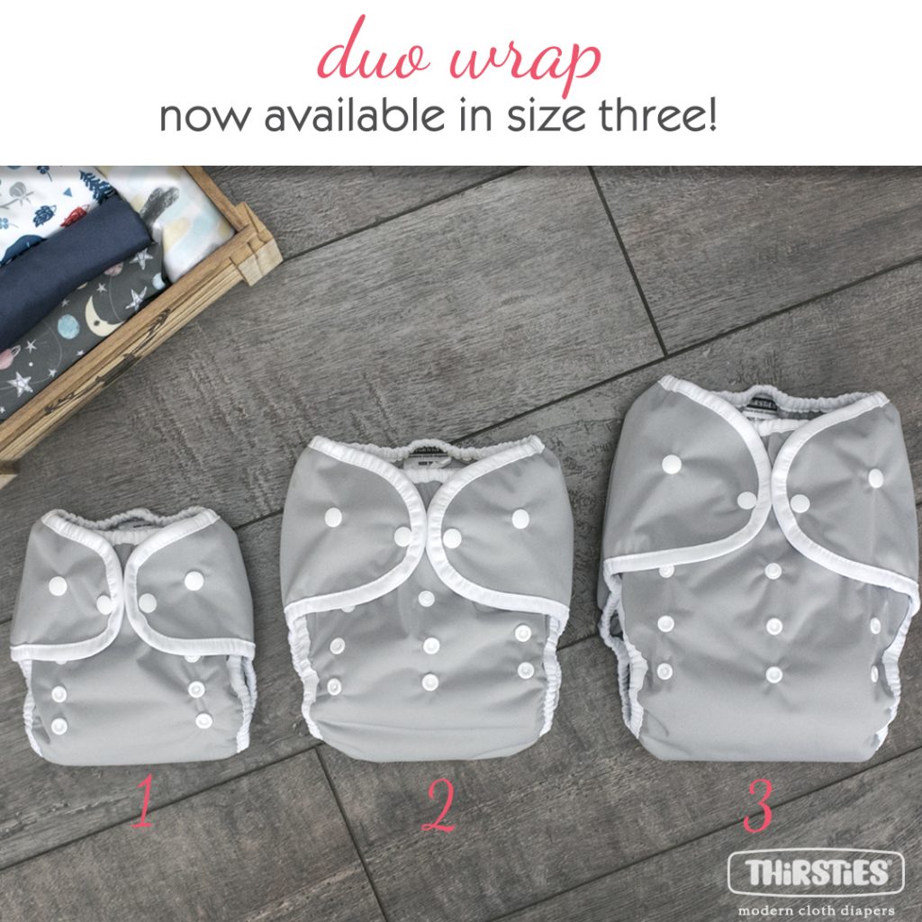 image of Thirsties Size Three Duo Wrap in grey