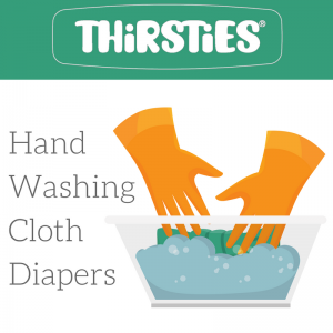 image with text on how to wash diapers