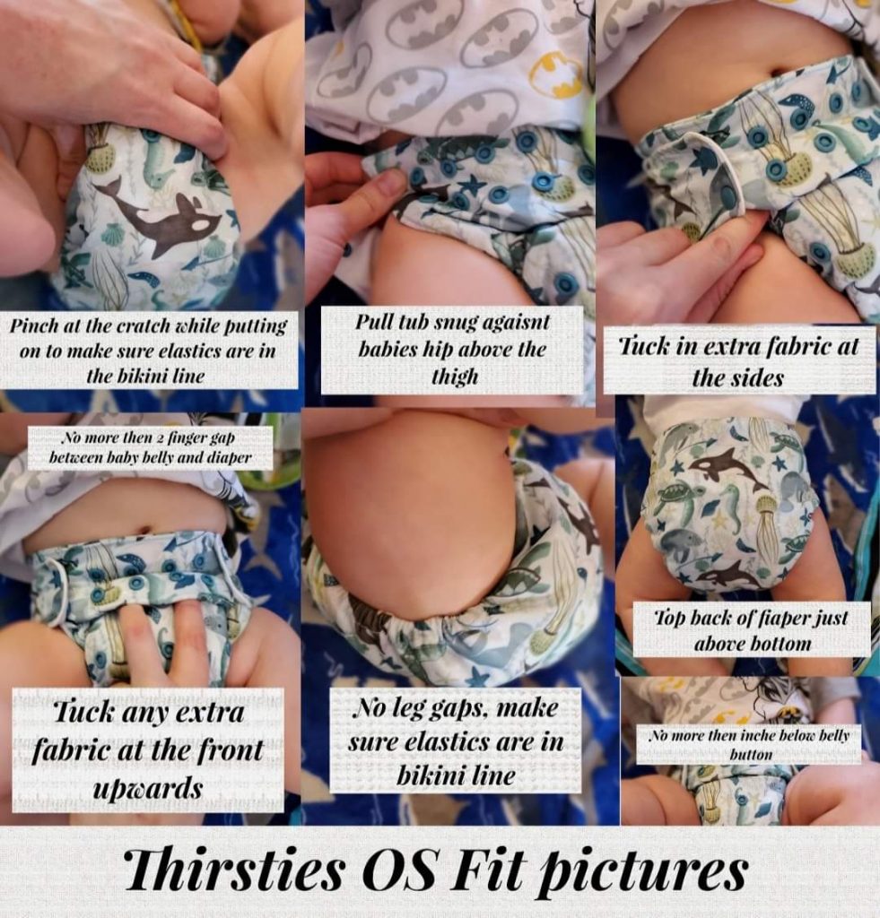 image of assorted pictures of diaper on baby