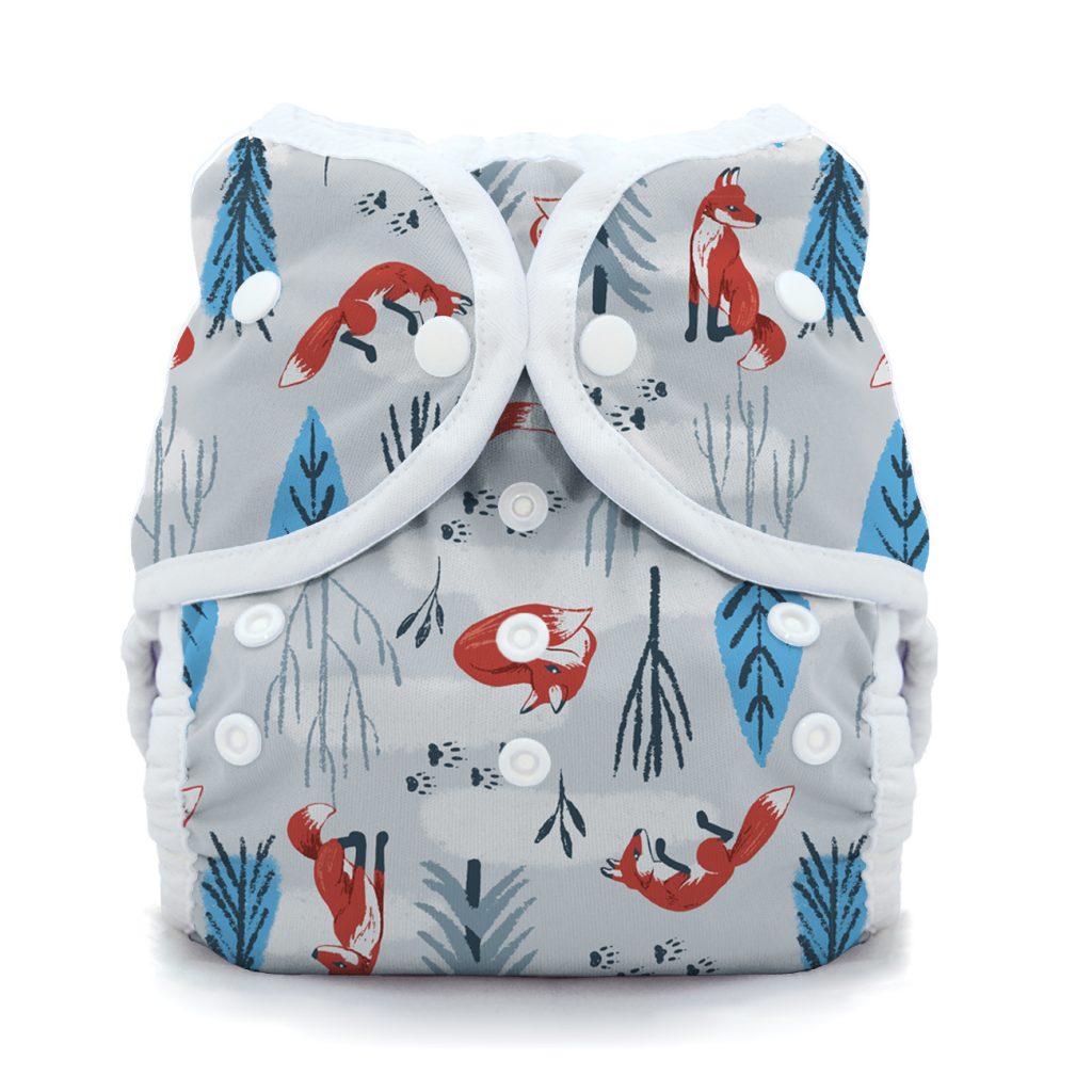 image of diaper with fox print