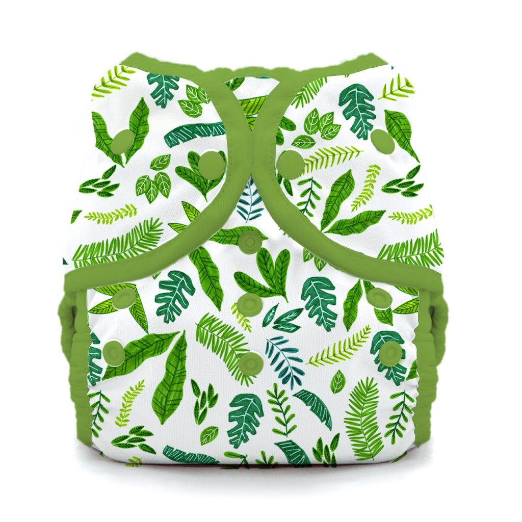 image of diaper with leaf print