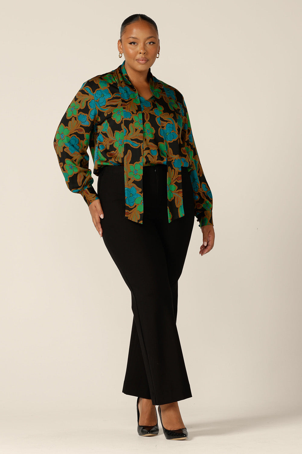 Matisse Shirt in Secret Garden Satin