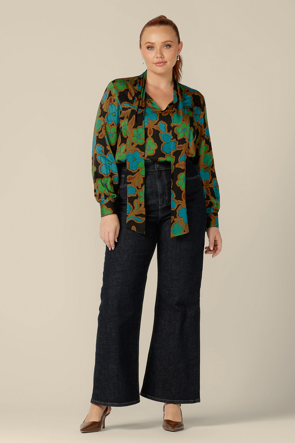 Matisse Shirt in Secret Garden Satin