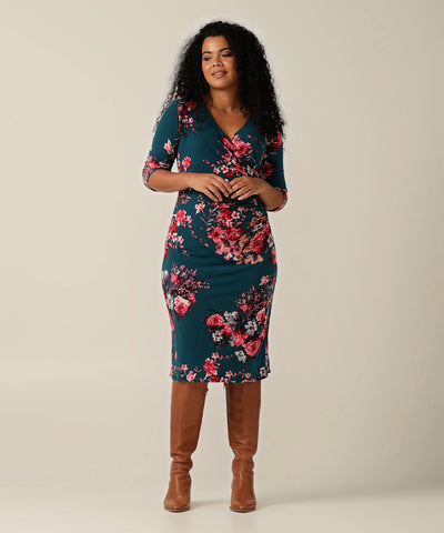 fitted fixed wrap dress